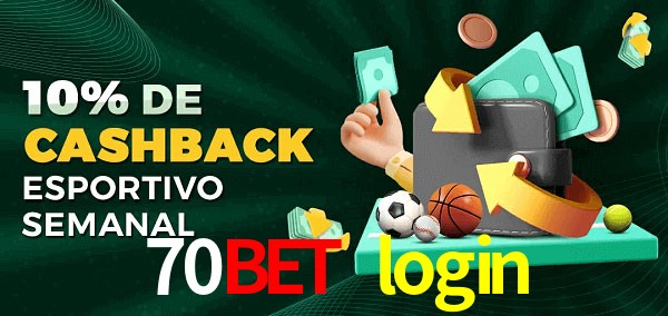 10% de bônus de cashback na 70bet login