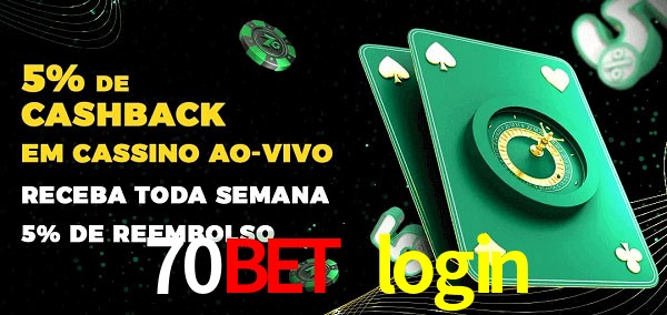 Promoções do cassino ao Vivo 70bet login